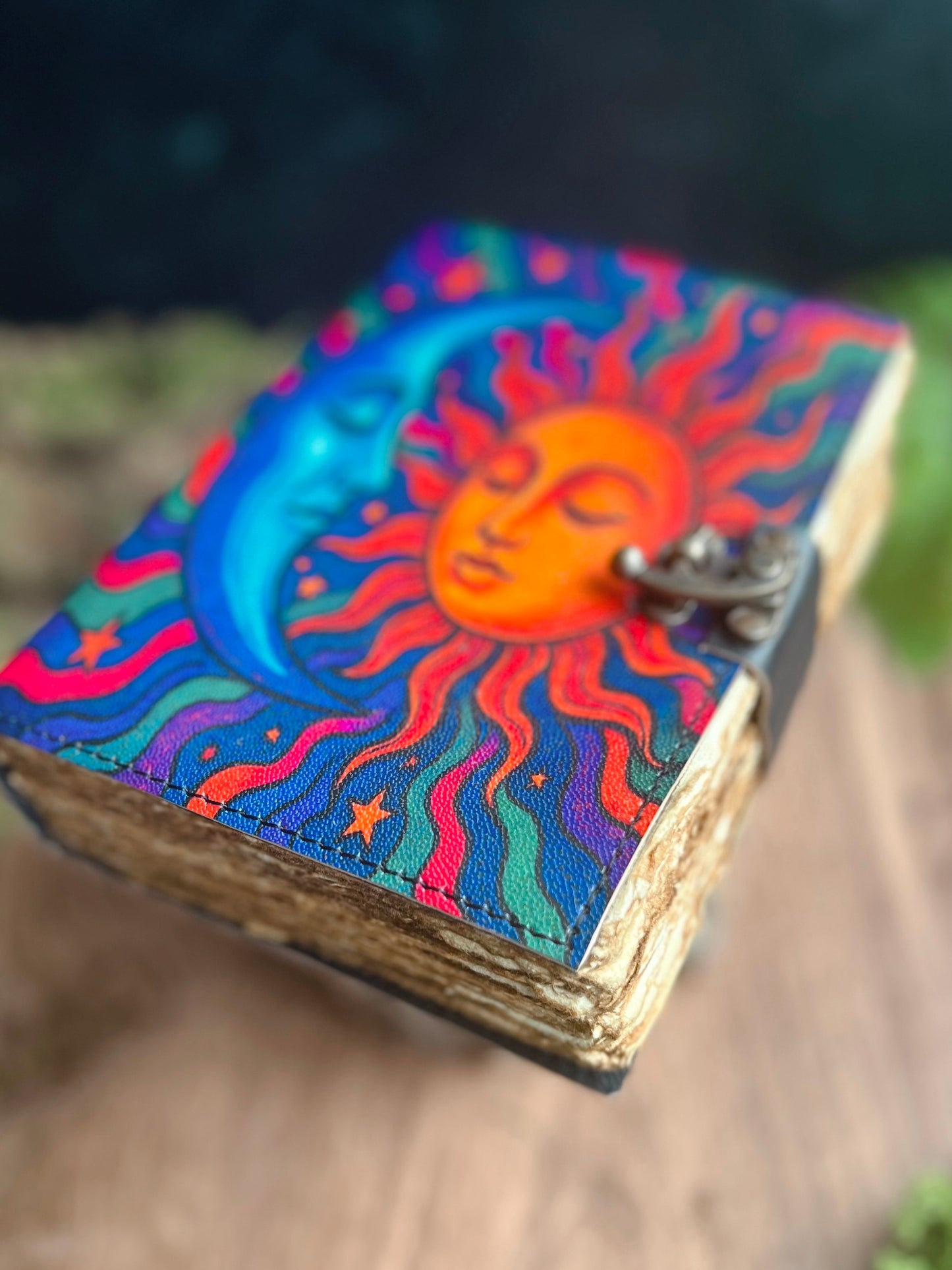 Sun & Moon Leather Journal - 7x5