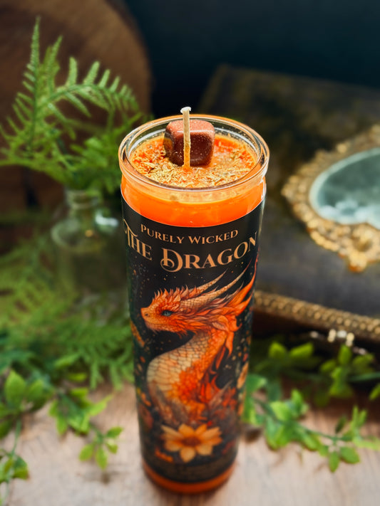 The Dragon : Message from Spirit - Pillar Prayer Candle