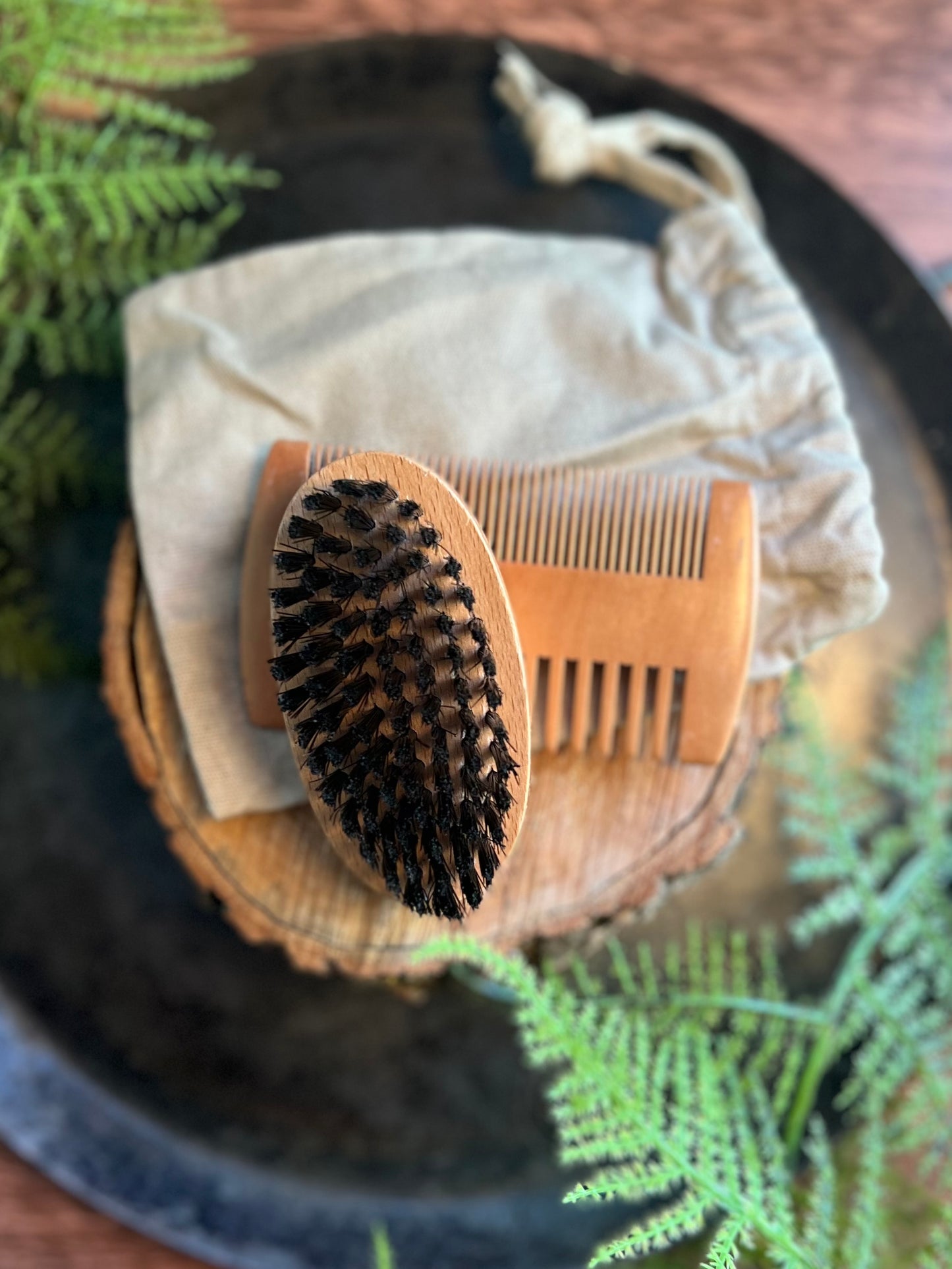 Beard Comb and Brush Set