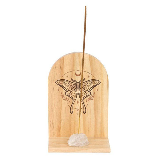 Luna Moth Wooden Incense Holder Shelf