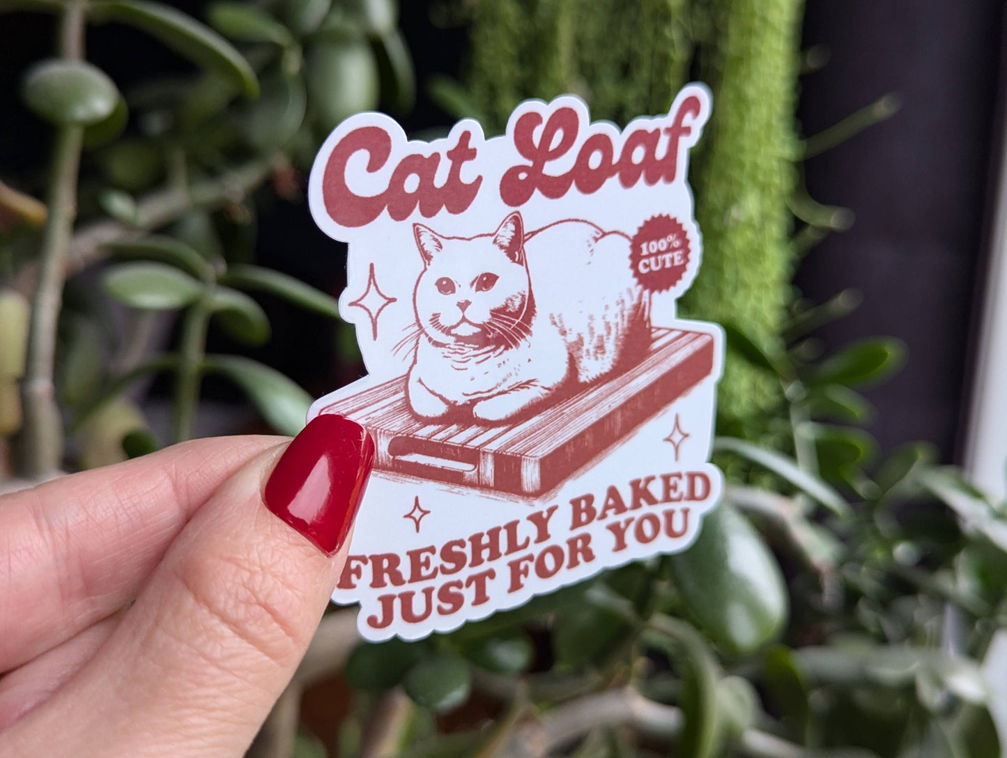 Cat loaf, funny cat vinyl stickers, pet animal merch