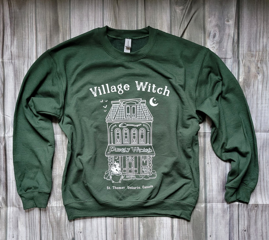 Village Witch Green Crewneck