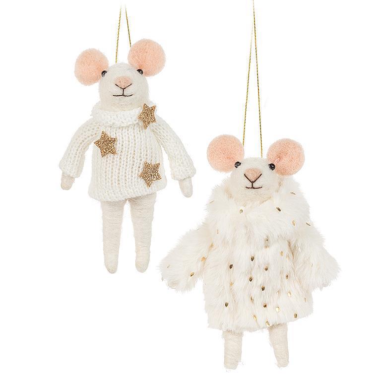 Fancy Winter Mouse Ornament (2 Styles)