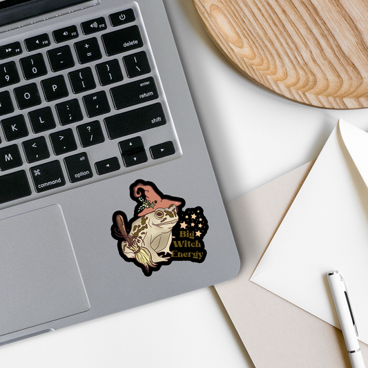 Big Witch Energy | Toad | Waterproof Vinyl Sticker | 2.5": No