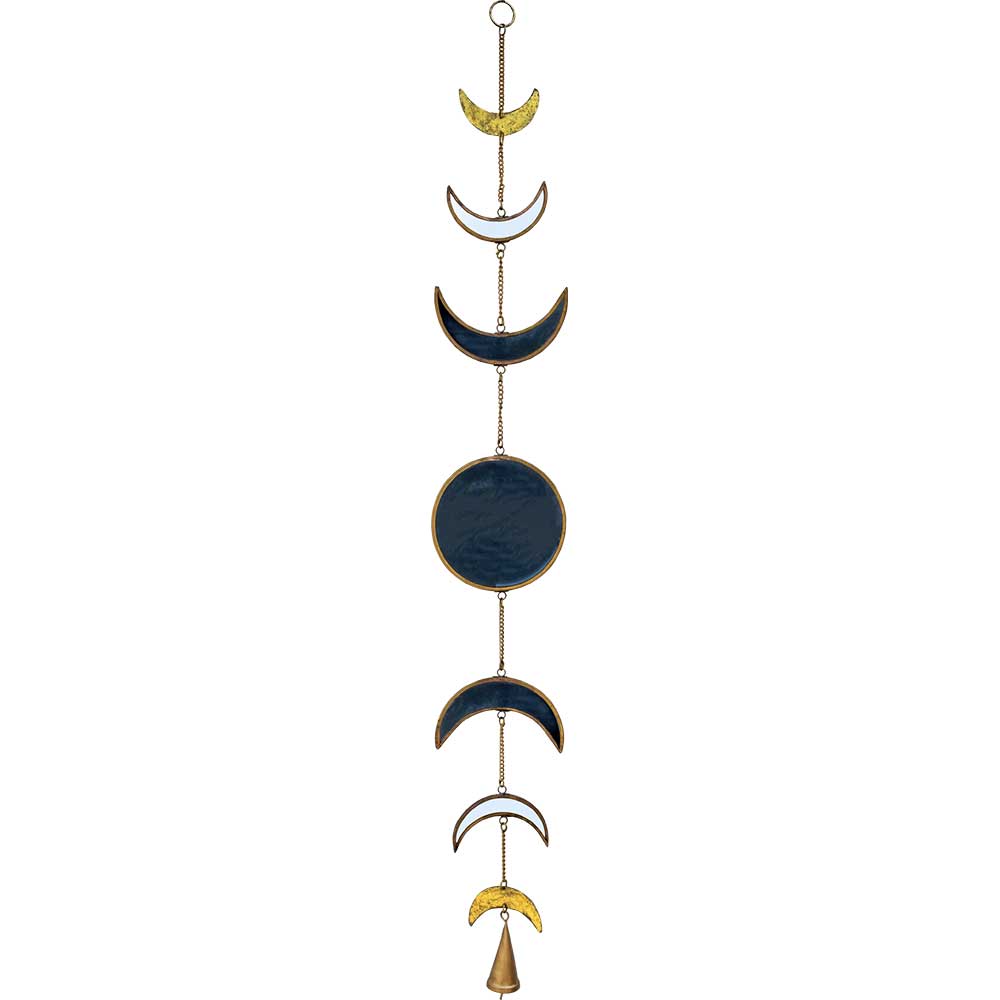 Glass Moon Phases Mobile Wall Hanging