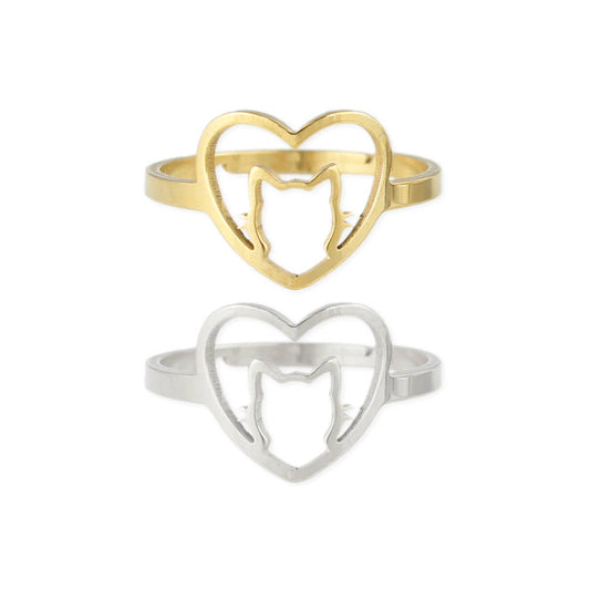 I Heart Cats Adjustable Ring - Assorted
