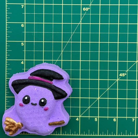 Halloween Ghost on Broom Bath Bomb