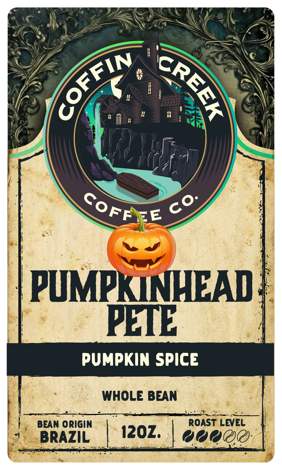 Pumpkinhead Pete - Pumpkin Spice Flavor: Drip Coffee Maker Grind