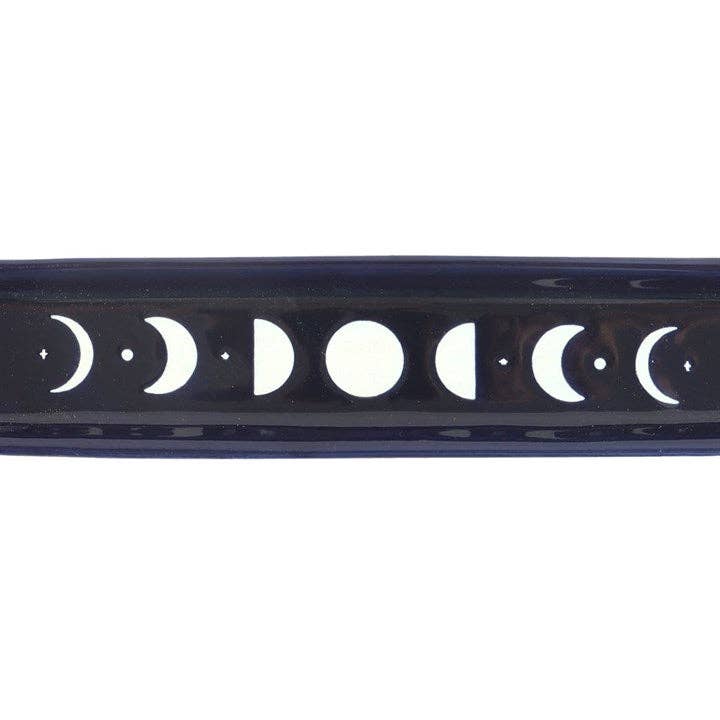 Blue Moon Phase Ceramic Incense Ash Catcher