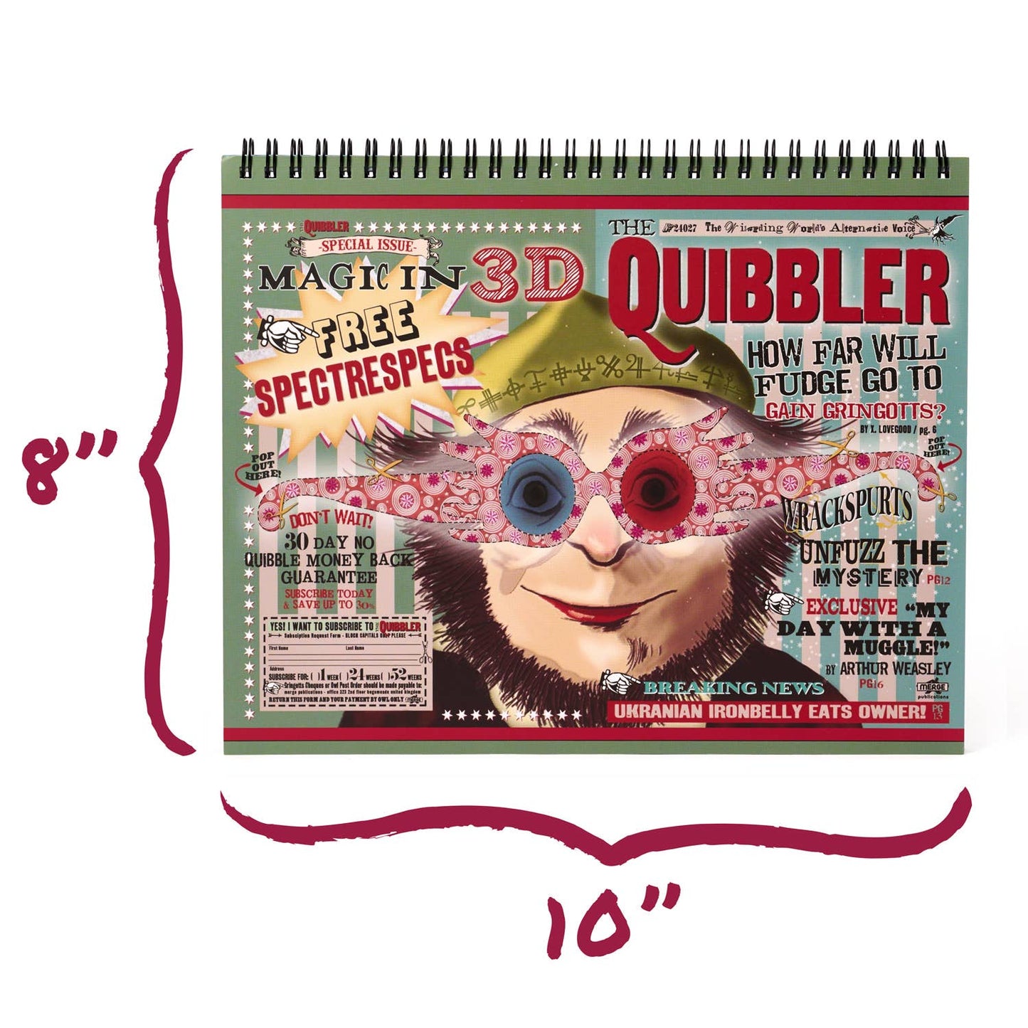 Harry Potter The Quibbler Undated Weekly Planning Pad (8x10)