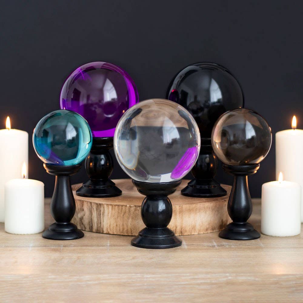 Large Clear Mystical Crystal Ball on Stand