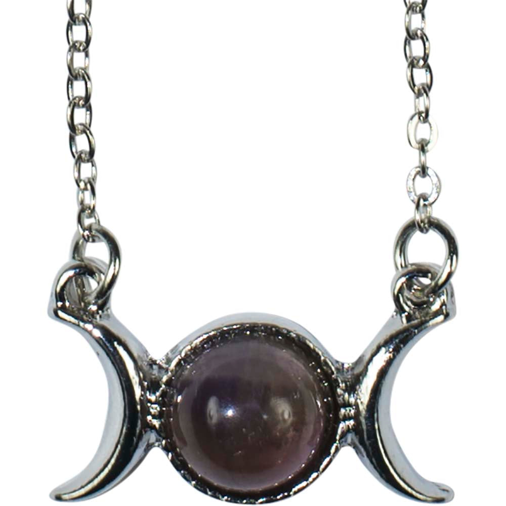 Moon Phases Necklace - Amethyst