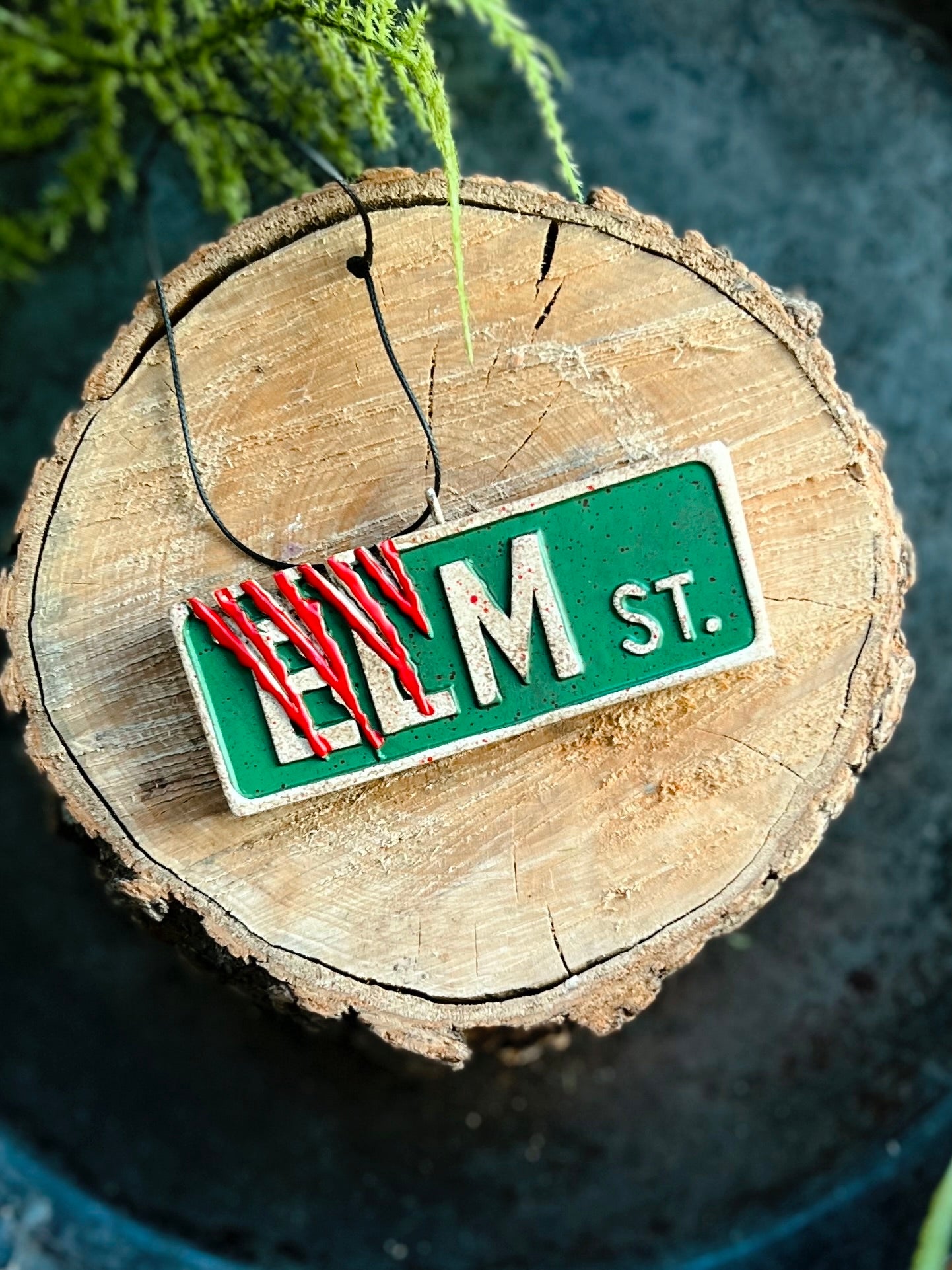 Elm St. Street Sign Halloween Ornament