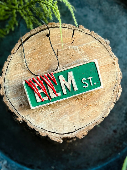 Elm St. Street Sign Halloween Ornament
