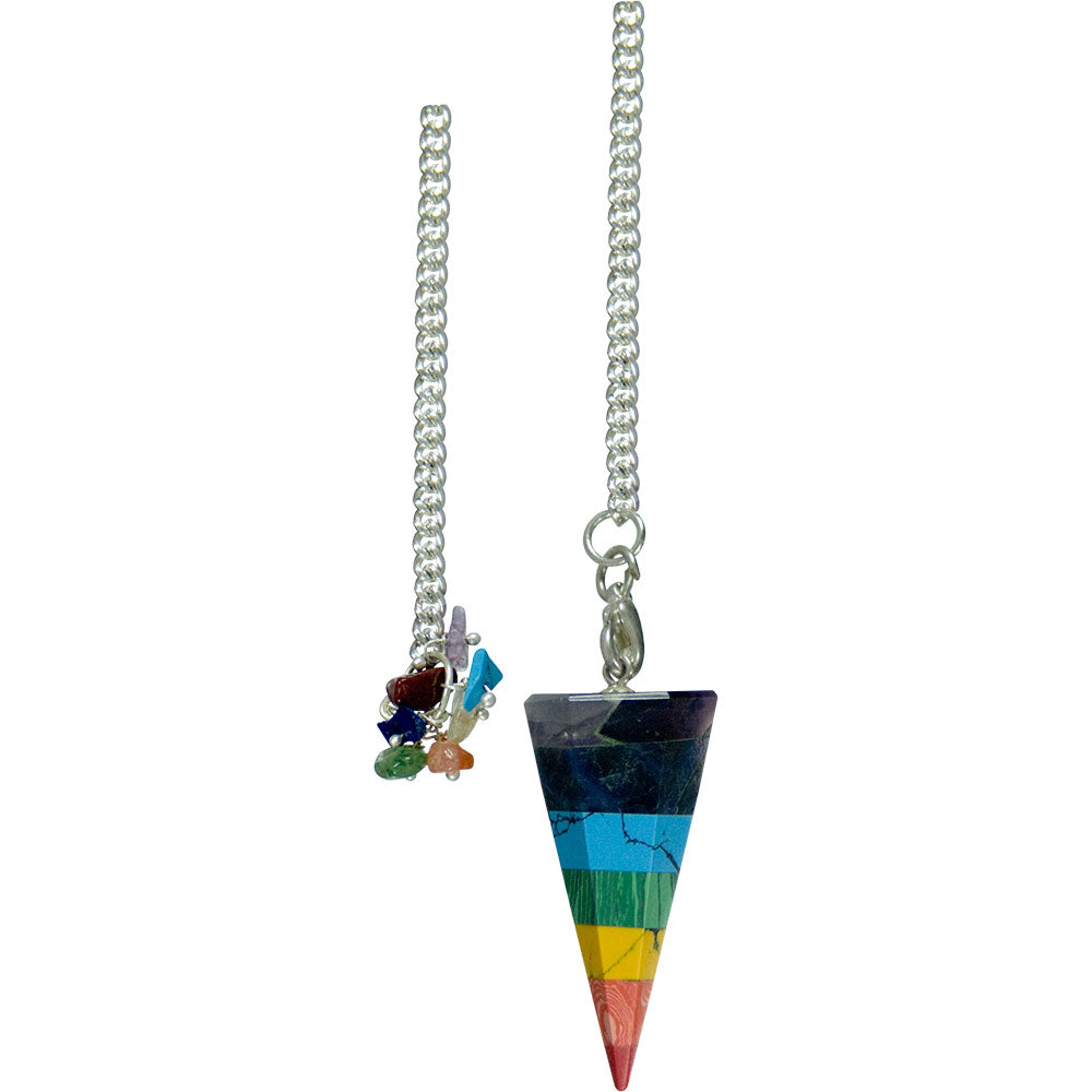 Rainbow Stones Hexagonal Pendulum