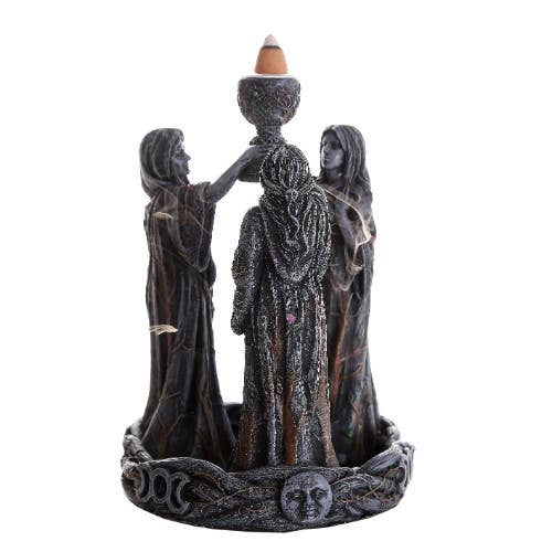 Mother, Maiden, and Crone Backflow Incense Burner