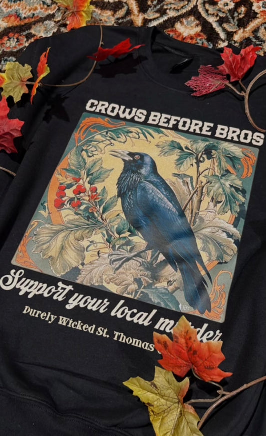 Retro Crows Before Bros Crew - Black
