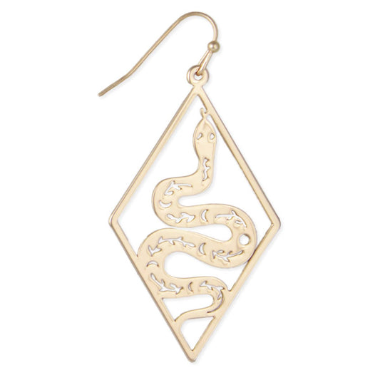 Snake Charmer Gold-Tone Serpent Earrings