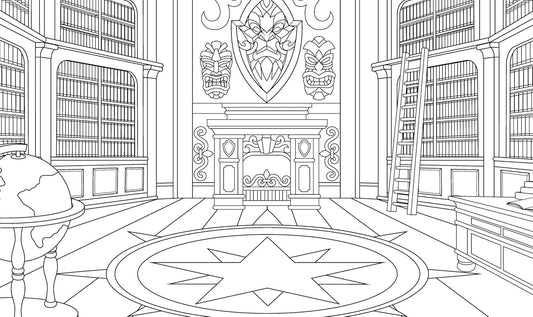Dark Academia Colouring Book