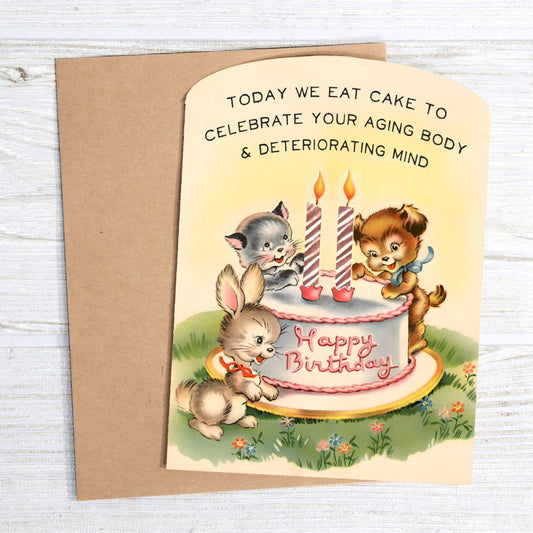 Today We Eat Cake - Funny Birthday Card