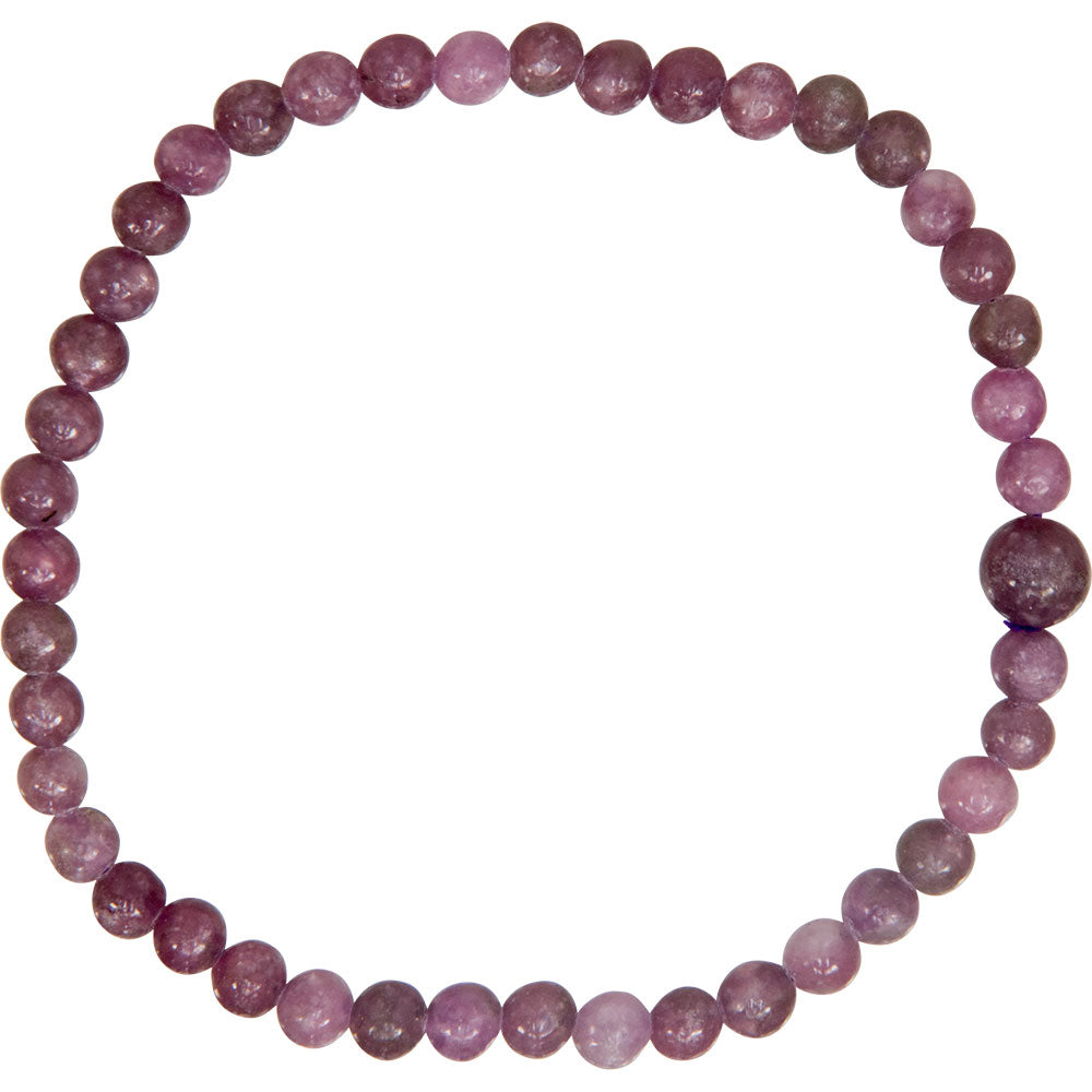 Lepidolite Beaded Bracelet - 4mm