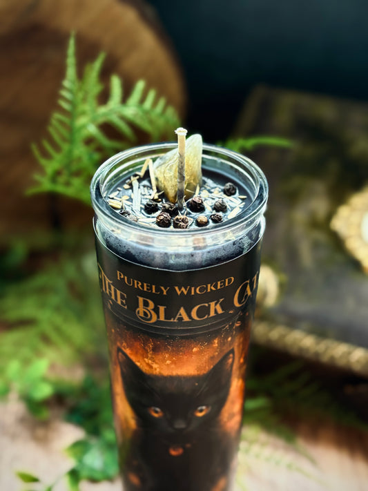 The Black Cat : Message from Spirit - Pillar Prayer Candle