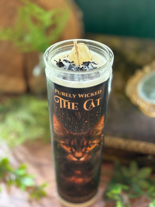 The Cat : Message from Spirit - Pillar Prayer Candle