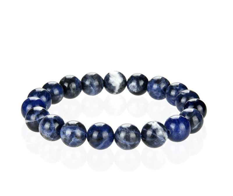 Sodalite Beaded Bracelet - 10mm