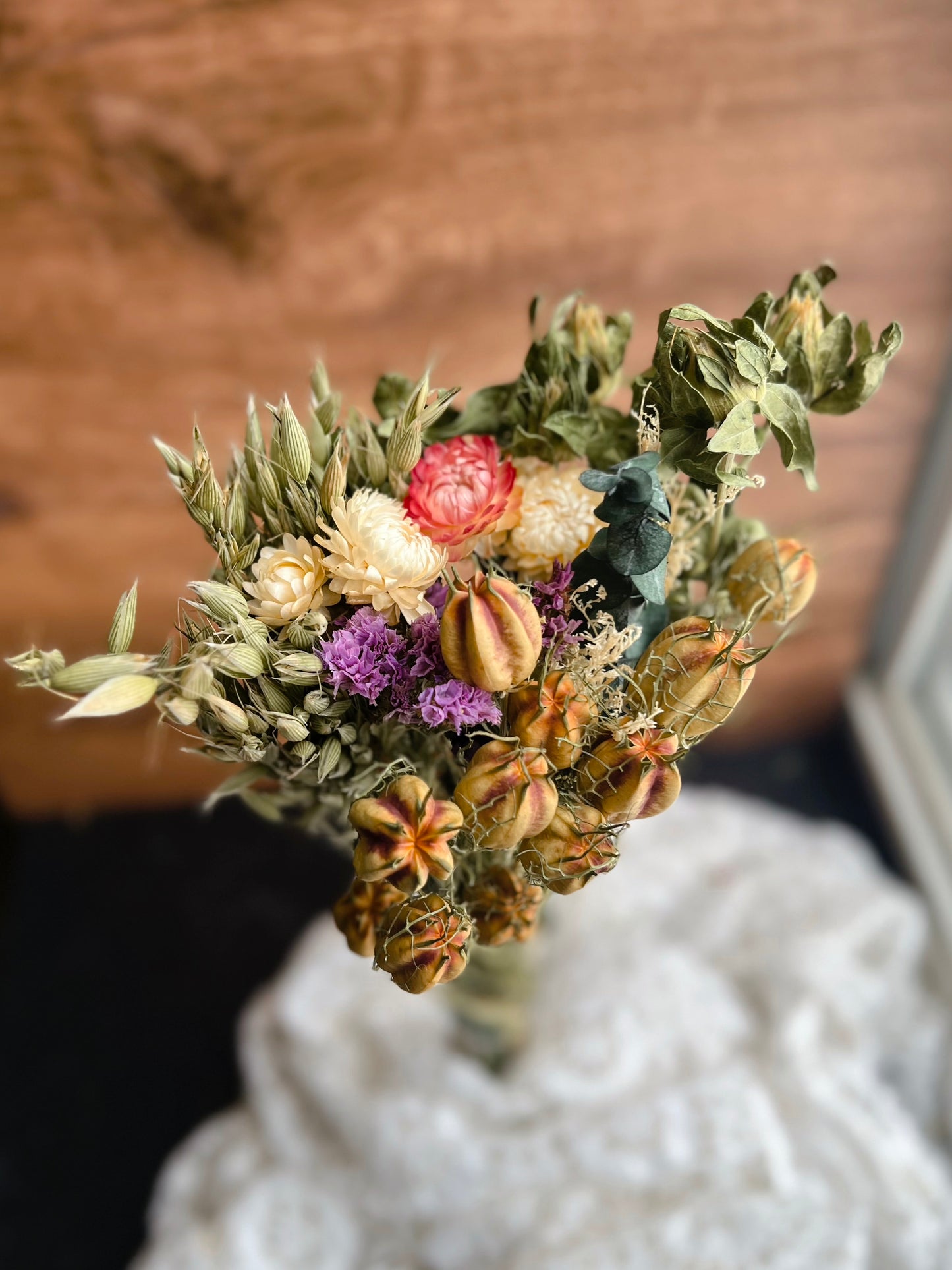Dried flower bouquets