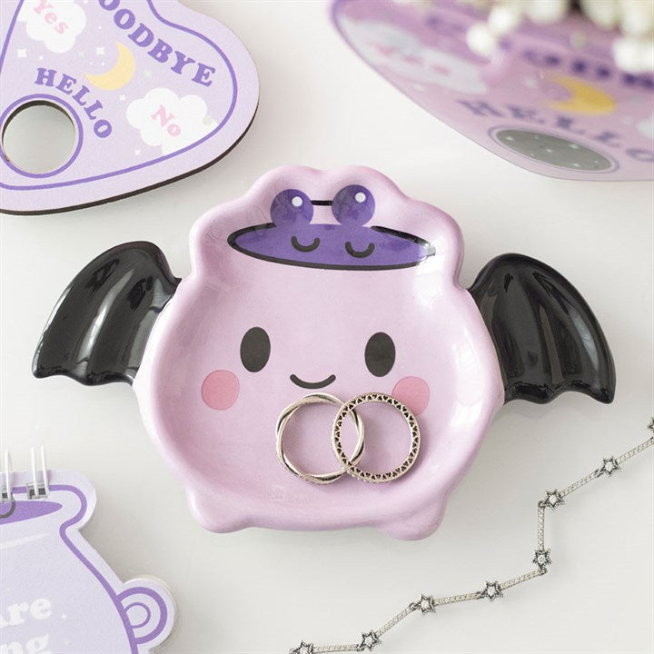 Pastel Bat Cauldron Trinket Dish