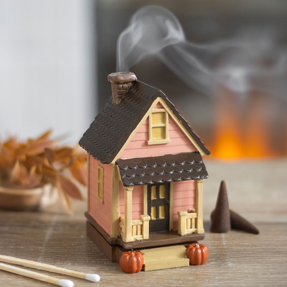 Pink House Resin Incense Cone Burner