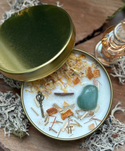 Road Opener Crystal Infused Manifestation Candle