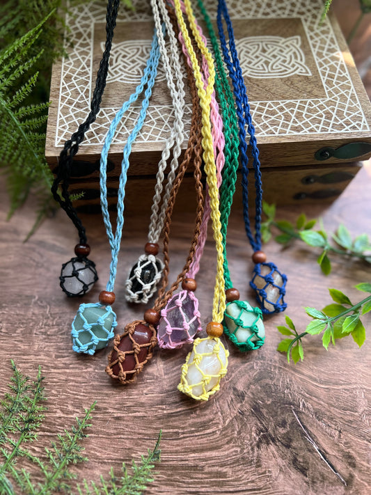 Assorted Crystal Braided Necklaces