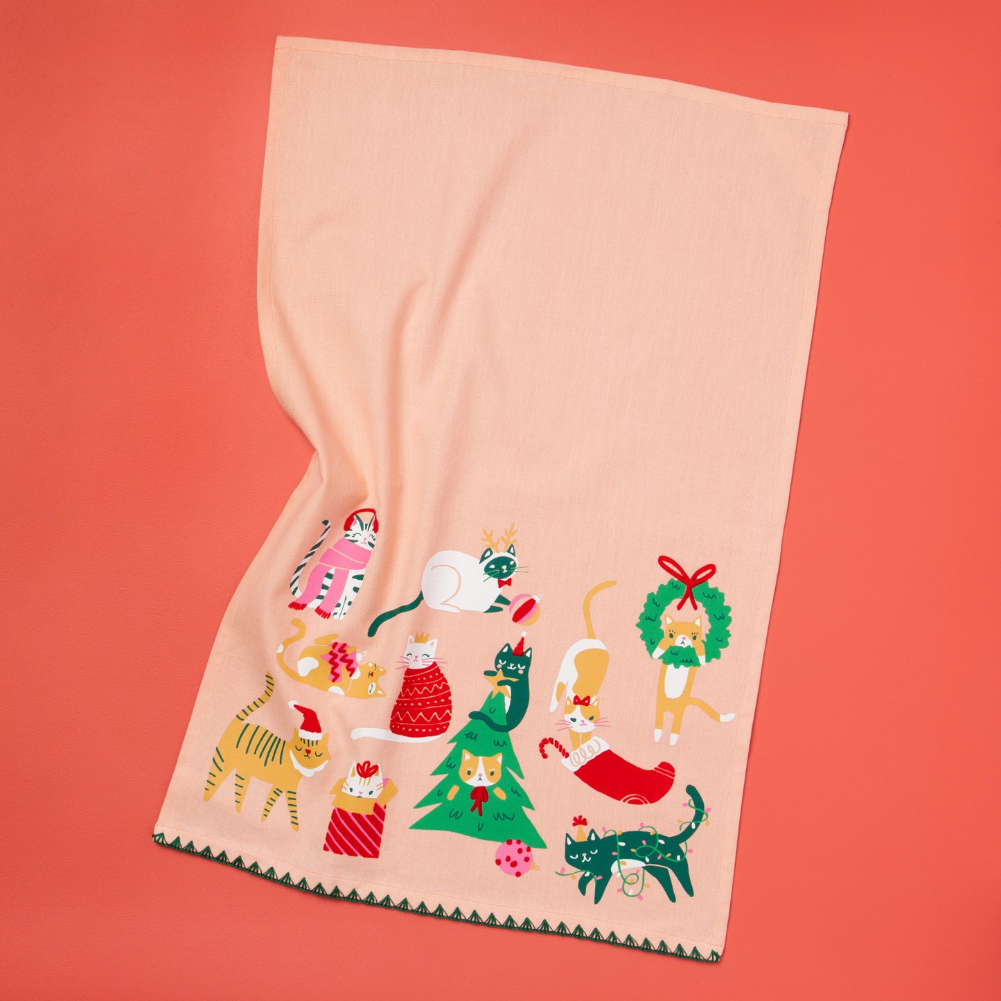 Let it Meow Christmas Dishtowel