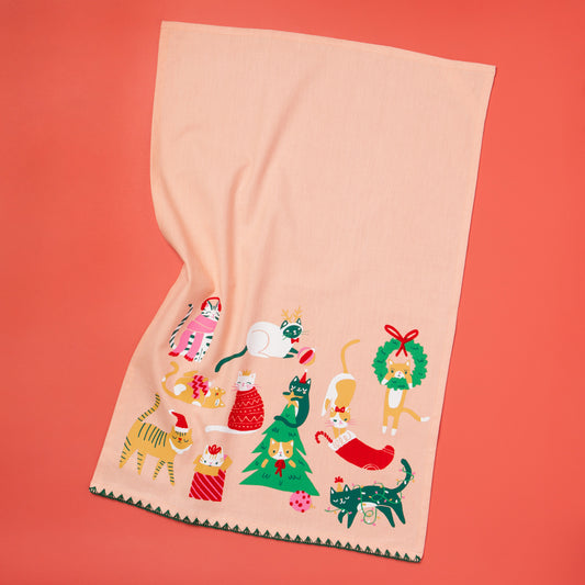 Let it Meow Christmas Dishtowel