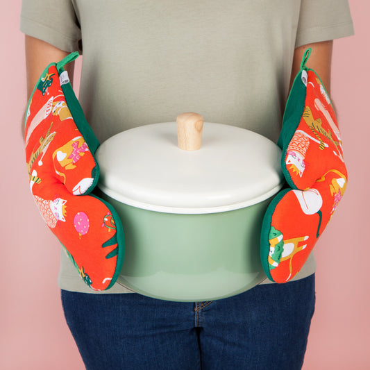 Let it Meow Christmas Oven Mitts (Set of 2)