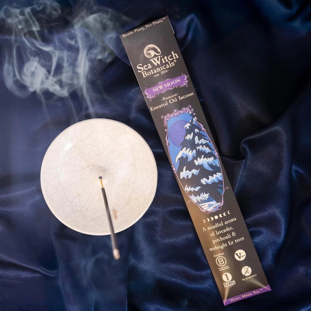 New Moon Incense Sea Witch Botanicals: with Lavender, Patchouli, & Fir