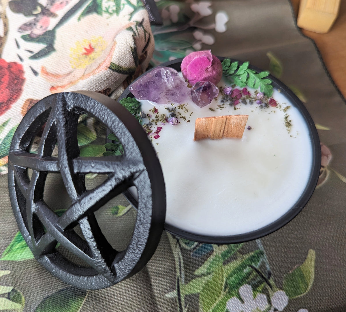 Small Pentacle Cast Iron Candle