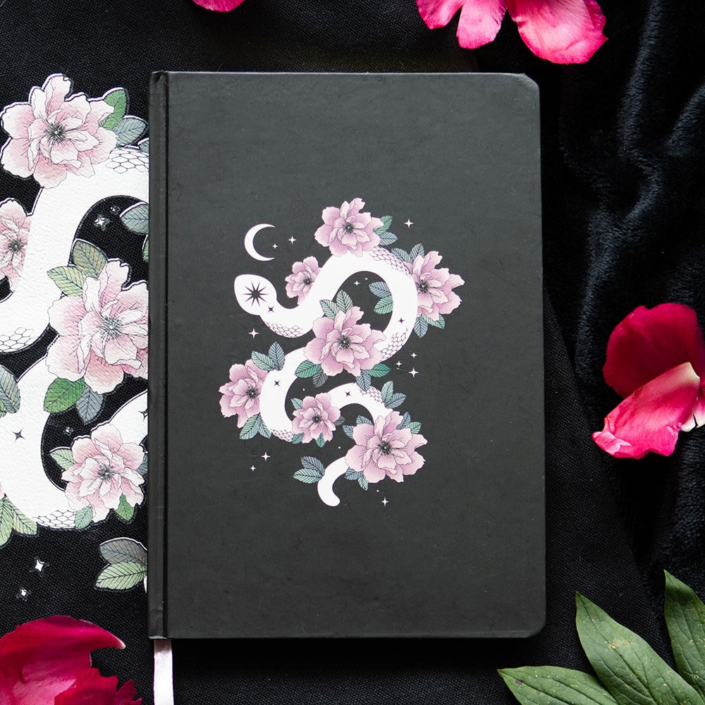 Serpentine Floral Snake Notebook