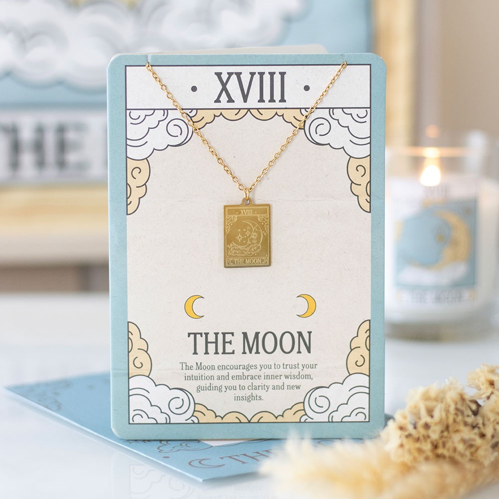 The Moon Vintage Tarot Necklace