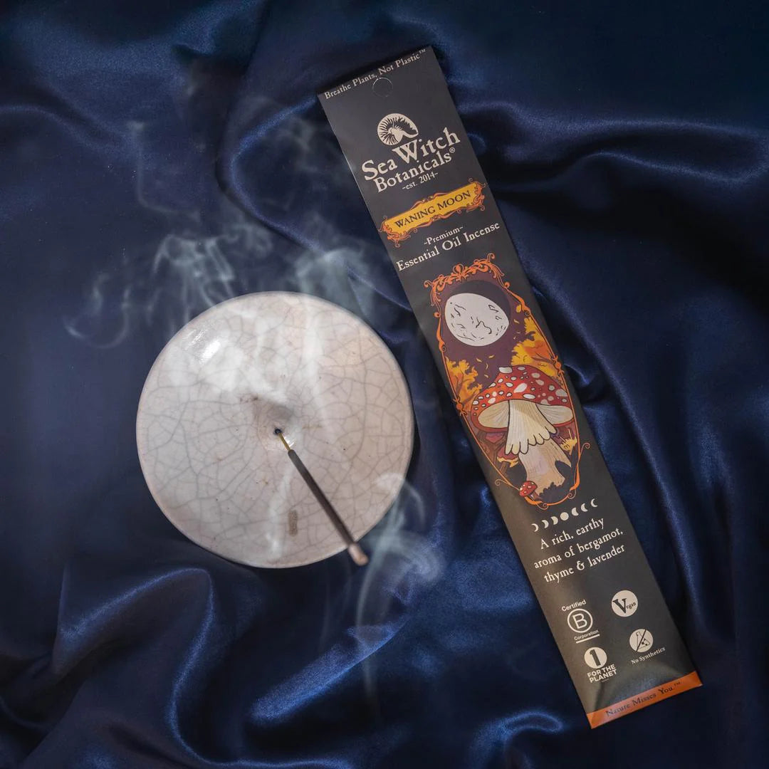 Waning Moon Incense Sea Witch Botanicals: with Bergamot, Lavender, & Thyme