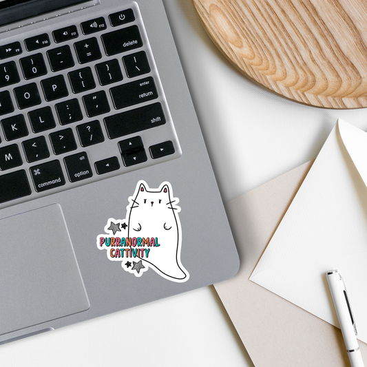 Purranormal Cat | Cat Owner | Pet | Waterproof Sticker | 3"