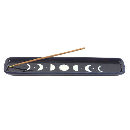 Blue Moon Phase Ceramic Incense Ash Catcher