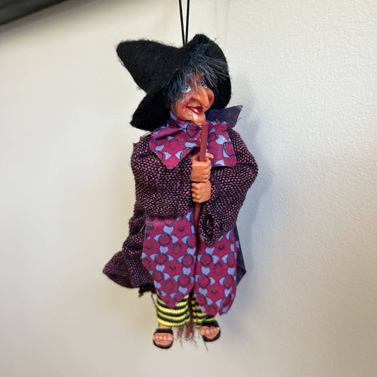Kitchen Witch Doll Johanna purple