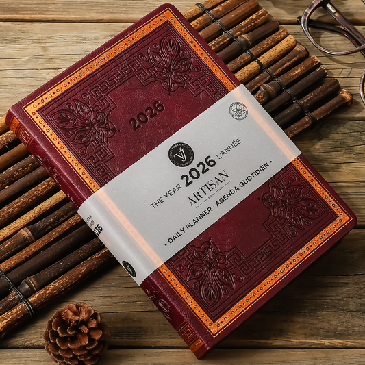2026 Burgundy Artisan Daily Planner