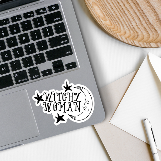 Witchy Woman | Witch | Waterproof Vinyl Sticker | 3"