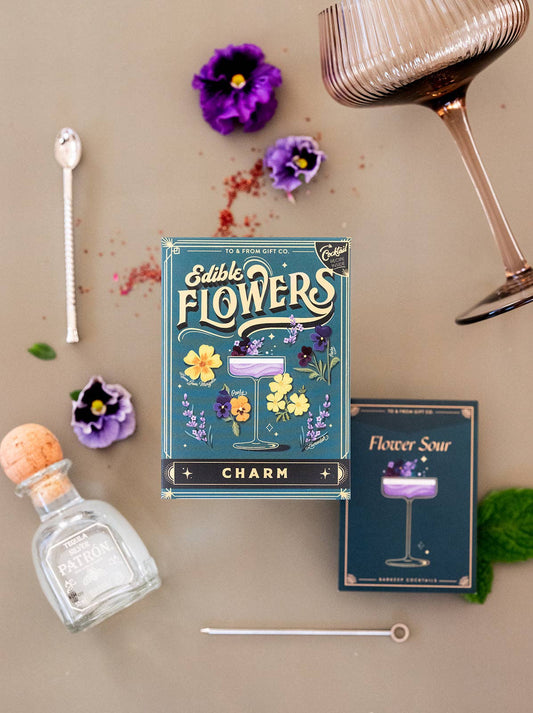 Edible Flowers - Seed Packet & Cocktail Recipe (Charm)