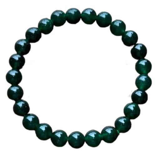 8mm Dark Green Jade Gemstone Bracelet