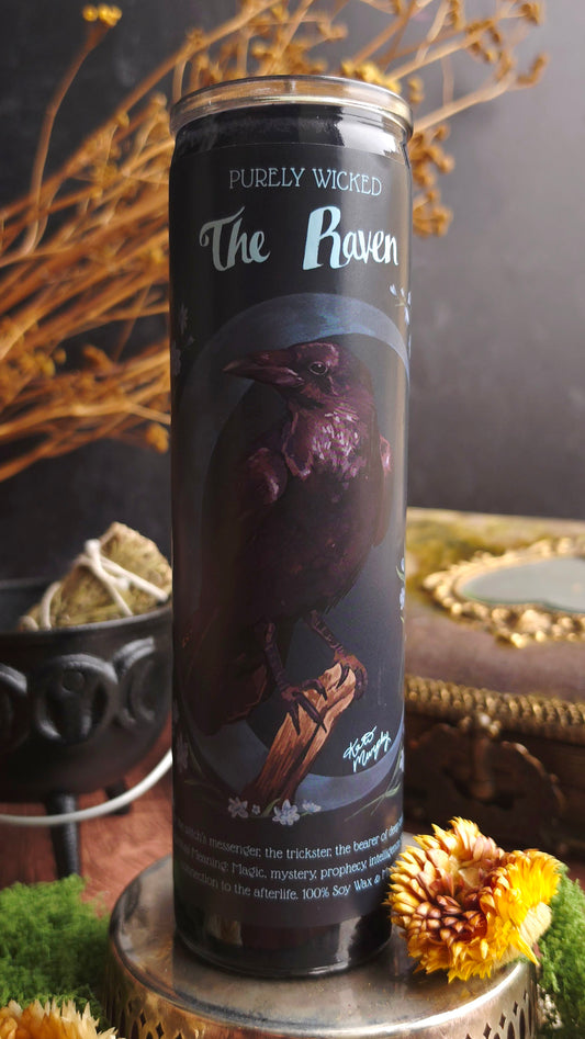 The Raven : Message From Spirit - Pillar Prayer Candle