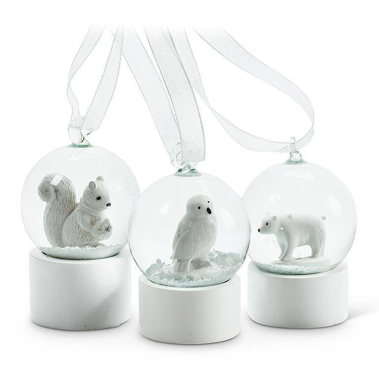 Animal Snow Globe Ornament (3 Styles)